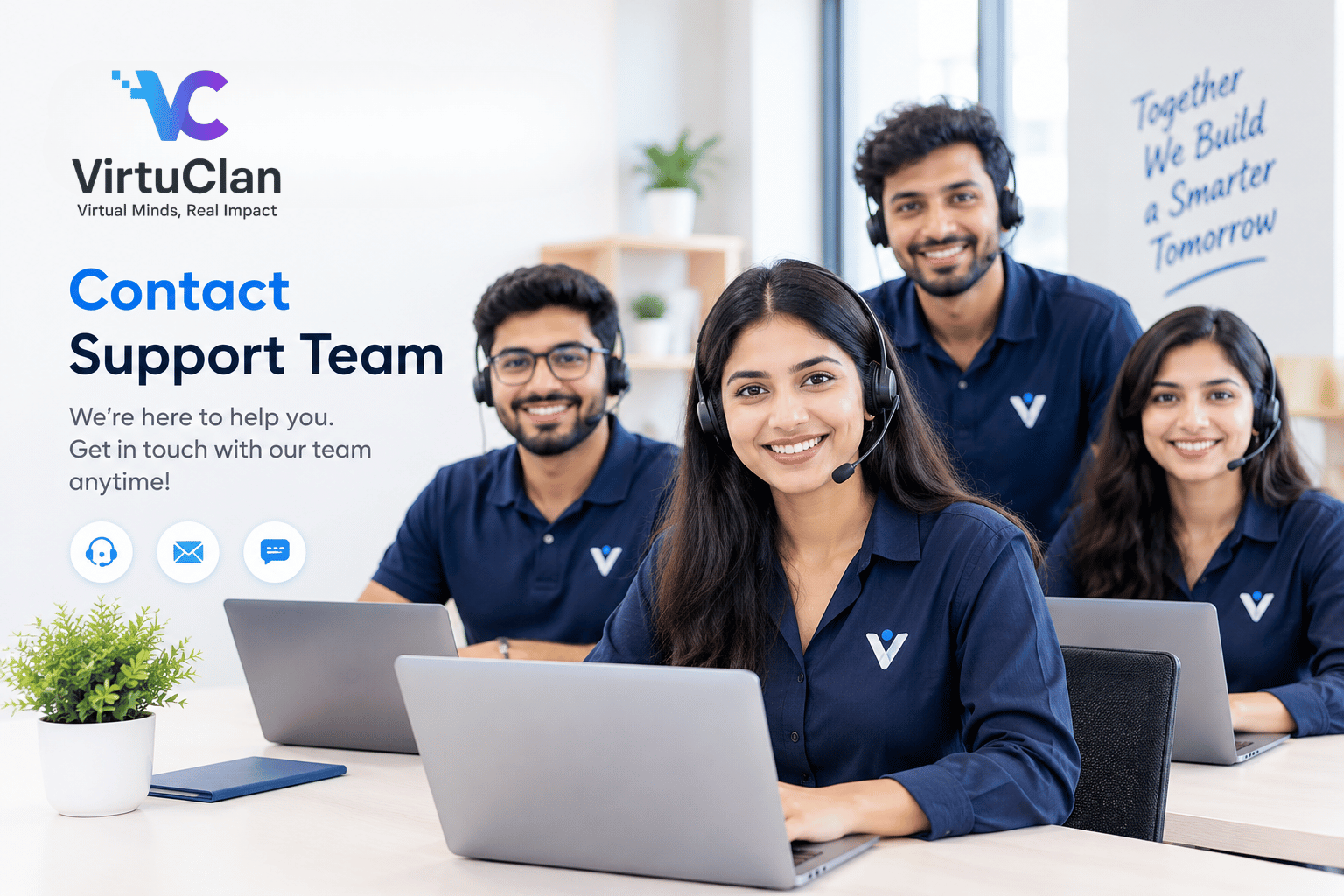 VirtuClan Contact Support Team — Virtual Minds. Real Impact.
