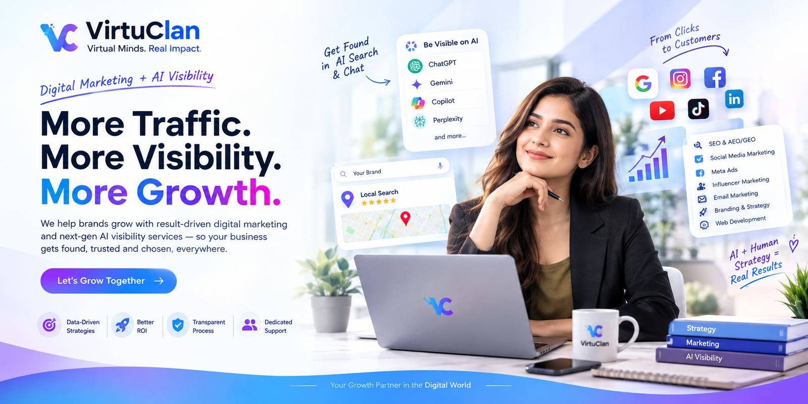 VirtuClan digital marketing and AI visibility services